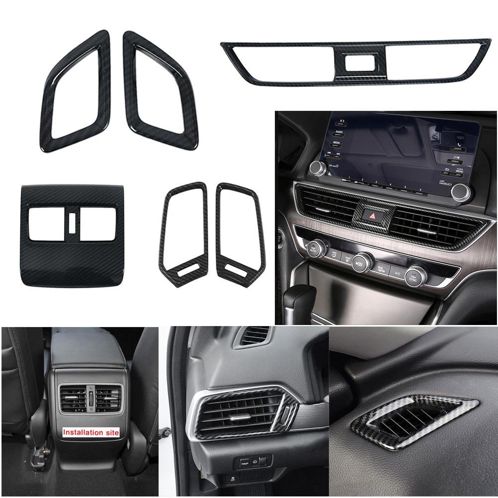 NINTE Honda Accord 10th 2018-2019 Interior Front Rear Console Dashboard Left and Right A/C Vent Frame Cover - NINTE