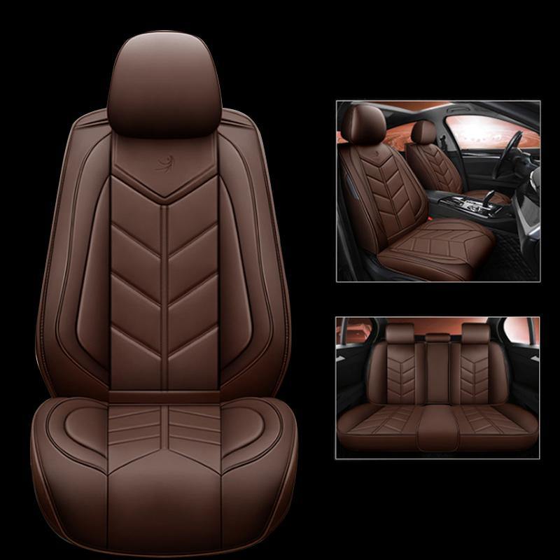 NINTE Universal PU Leather Seat Cover Full Set 5D 5-Seats Car Protector Cushion - NINTE
