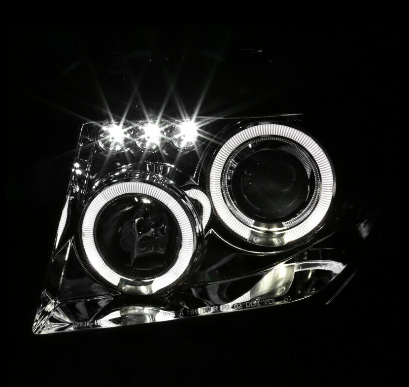 For 05-08 Nissan Frontier 05-07 Pathfinder Clear LED Halo Projector Headlights - NINTE
