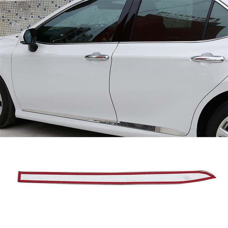 Toyota Camry 2018-2019 Chrome Car Body Scuff Strip Side Door Molding Streamer Cover Trim Protector - NINTE