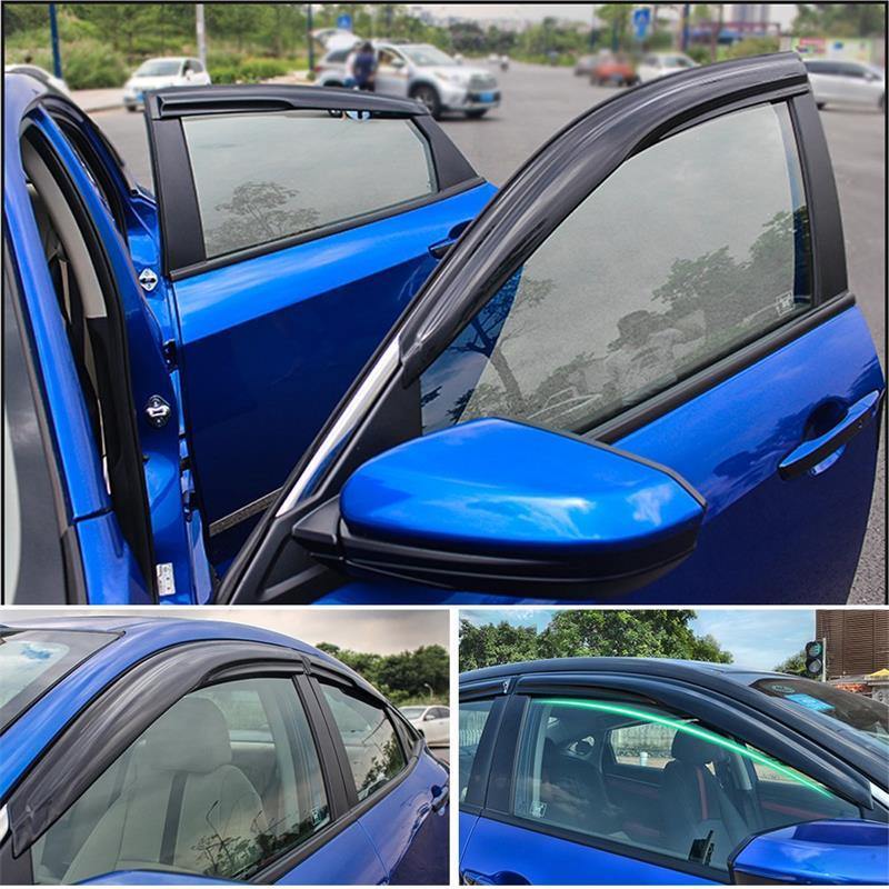 NINTE Honda Civic 4 Door Sedan 2016-2018 Smoke Tinted JDM Style Window Visor Rain Guard - NINTE
