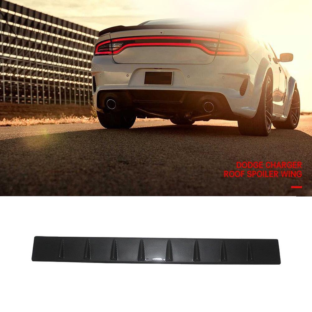 NINTE For Dodge Charger 2011-2019 Carbon Fiber Roof Spoiler V Style Generator Shark Fin - NINTE