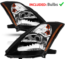 Load image into Gallery viewer, For 2003 2004 2005 Nissan 350Z Coupe Z33 Fairlady Black Projector Headlights Set - NINTE