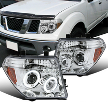 Load image into Gallery viewer, For 05-08 Nissan Frontier 05-07 Pathfinder Clear LED Halo Projector Headlights - NINTE