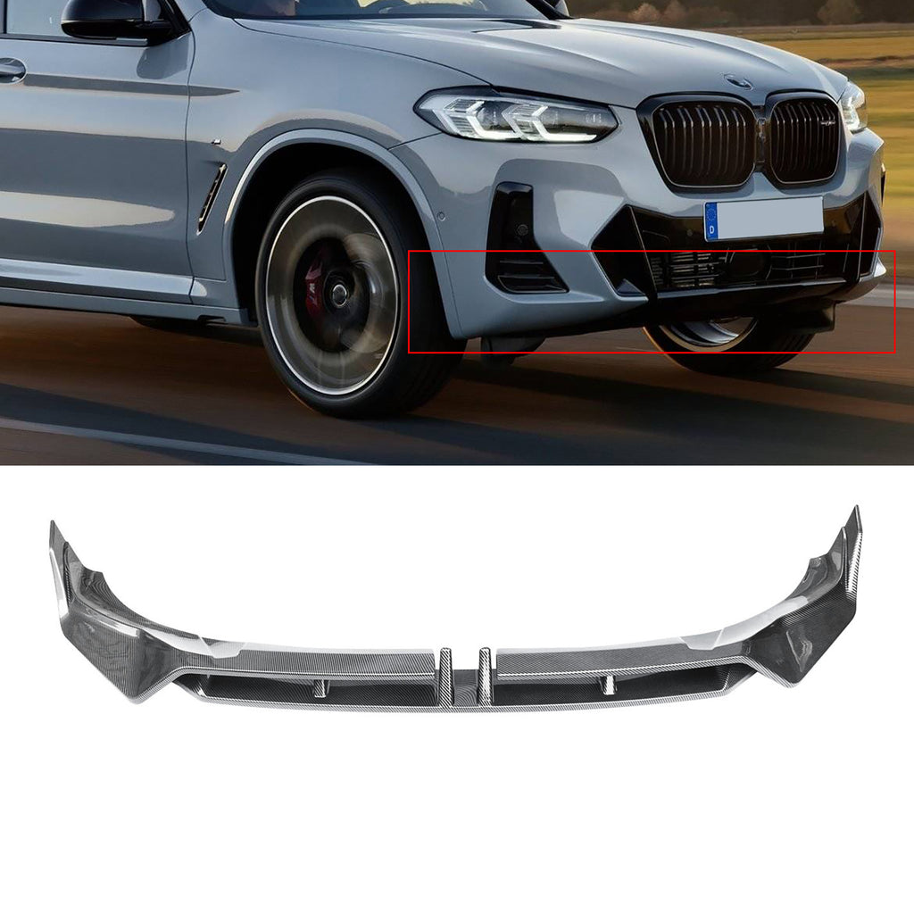 NINTE Front Lip For 2021 2022 BMW X3 X4 Carbon Fiber Look