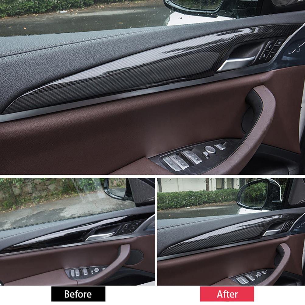 NINTE Inner Door Trim For 2018-2023 BMW X3 G01 X4 G02 Inside Door Armrest Stripe Covers