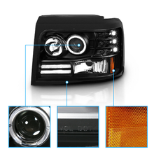Load image into Gallery viewer, NINTE 1992-1996 Ford Bronco/F150/F250/F350 Projector Black Headlight [LED Halo] - NINTE