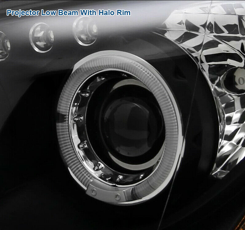 For Subaru 04-05 Impreza WRX LED Halo Projector Headlights Lamps Black Clear - NINTE