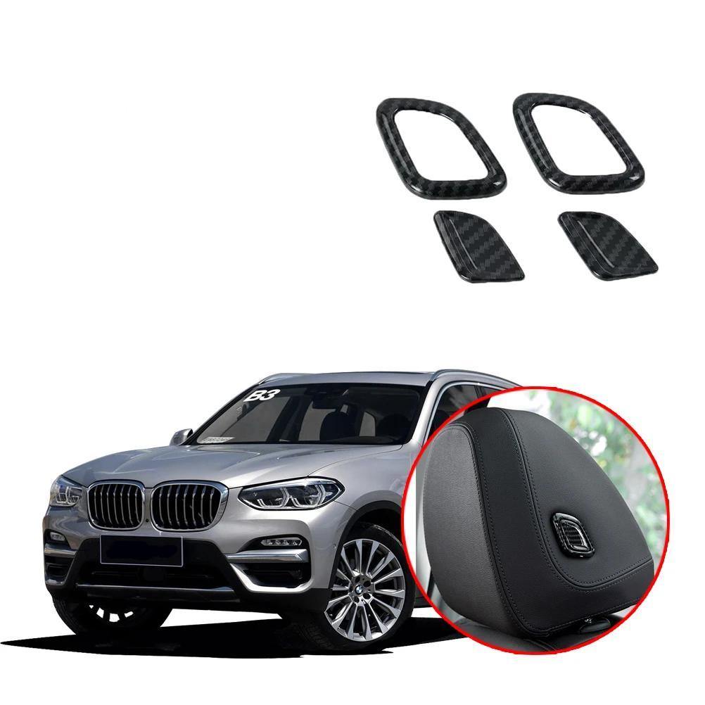 NINTE BMW X3 G01 2018-2019 Front Seat Head Pillow Adjustment Buttons Decoration Cover - NINTE