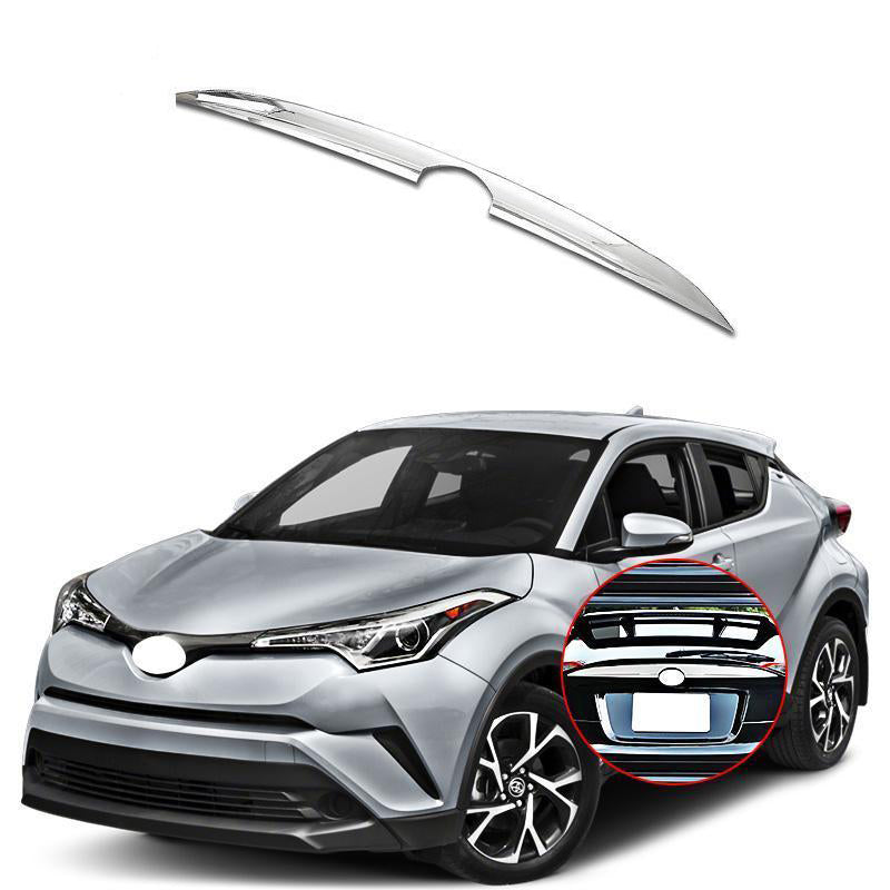 Toyota C-HR 2017-2019 ABS Chrome Rear Upper Trunk License Plate Tailgate Cover - NINTE
