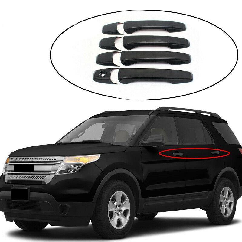 Ninte Ford Explorer 2011-2018 Ford Edge 2012-2014 Gloss Black 4 Door Handle Covers without smart key hole - NINTE