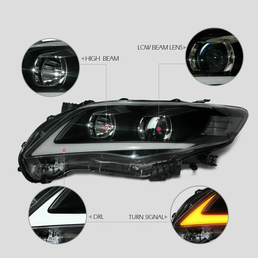NINTE Headlight for Toyota Corolla 2011-2013