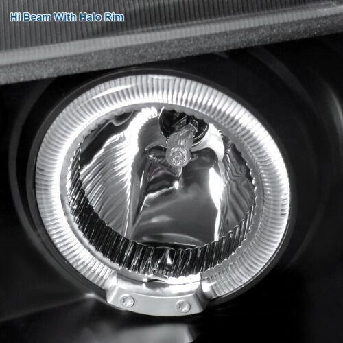 For Honda 06-11 Civic 4Dr Sedan LED Halo Projector Headlights Head Lamps Black - NINTE