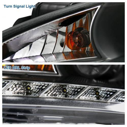 For 10-12 Hyundai Genesis Coupe Black SMD LED DRL Projector Headlights Lamps - NINTE